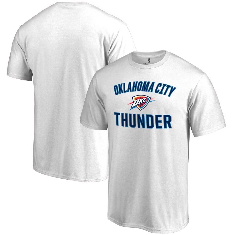 Футболки білі Oklahoma Thunder NBA від компанії Basket Family - фото 1