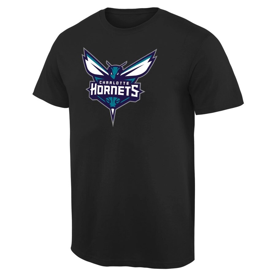 Футболки чорні Charlotte Hornets від компанії Basket Family - фото 1