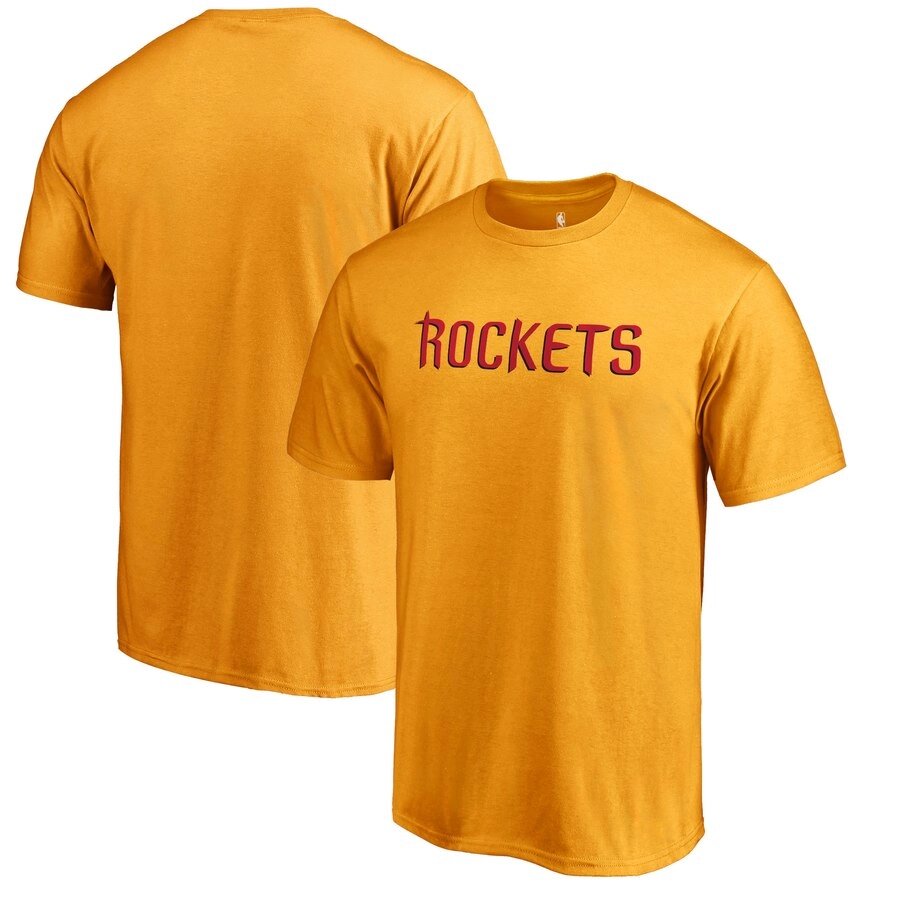 Футболки жовті Houston Rockets NBA від компанії Basket Family - фото 1