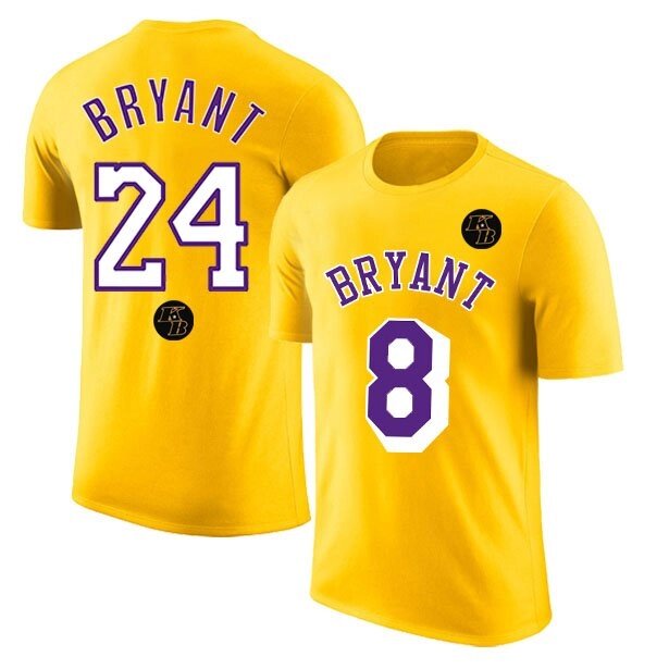 Футболки жовті Koby Bryant Lakers NBA від компанії Basket Family - фото 1