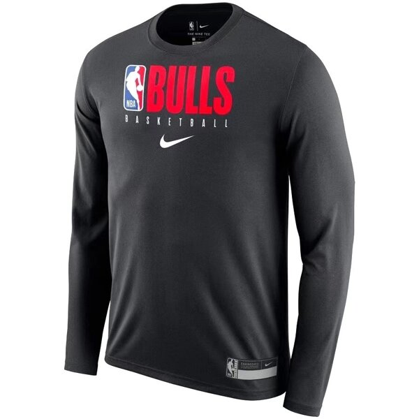 Men's Chicago Bulls Nike Black Practice Legend Performance Long