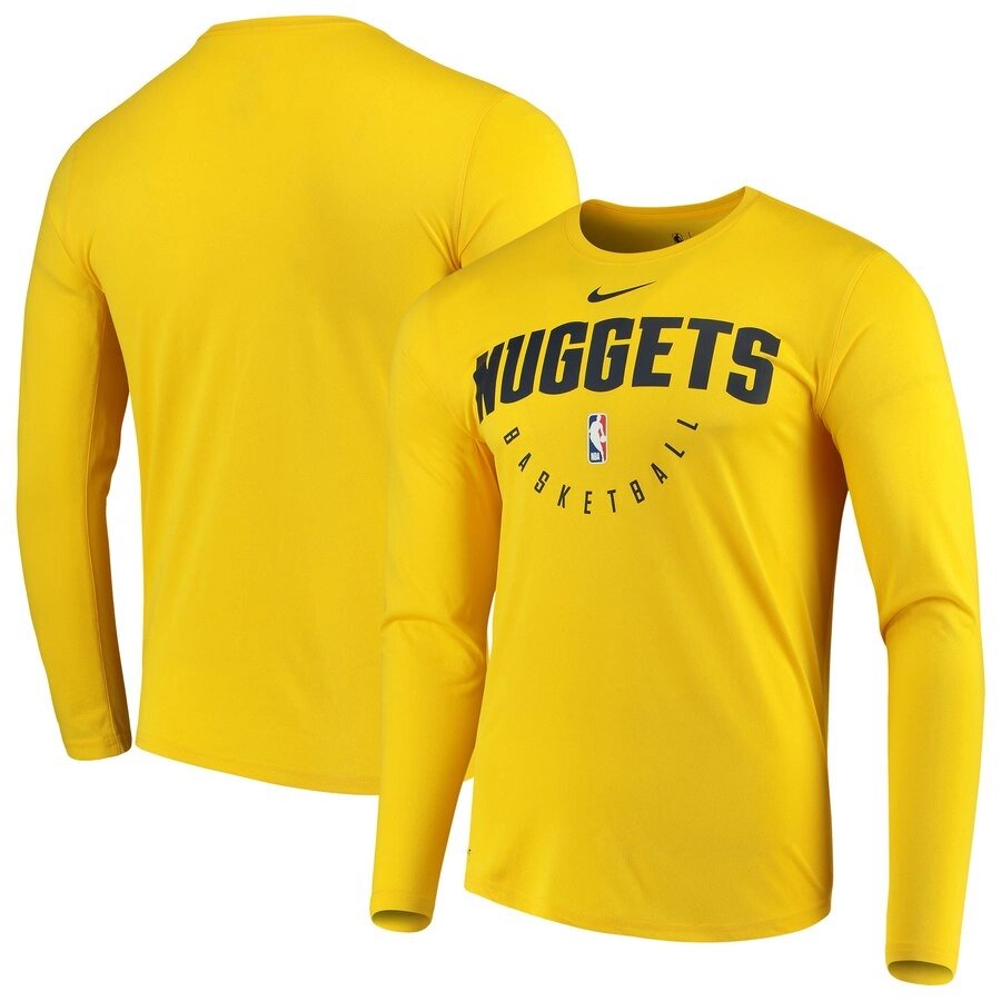 Men's Denver Nuggets Nike White Practice Legend Performance Long Sleeve T-Shirt від компанії Basket Family - фото 1