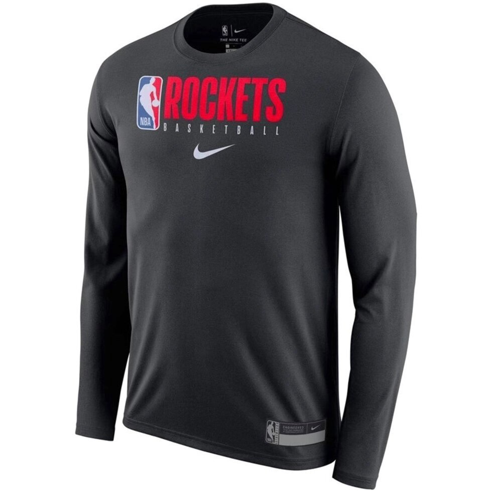 Men's Houston Rockets Nike Black Practice Legend Performance Long Sleeve T-Shirt від компанії Basket Family - фото 1