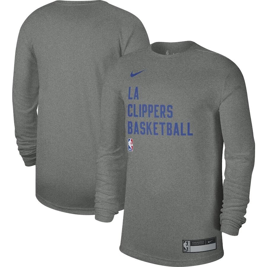 Men's Los Angeles Clippers Nike Grey Practice Legend Performance Long Sleeve T-Shirt від компанії Basket Family - фото 1