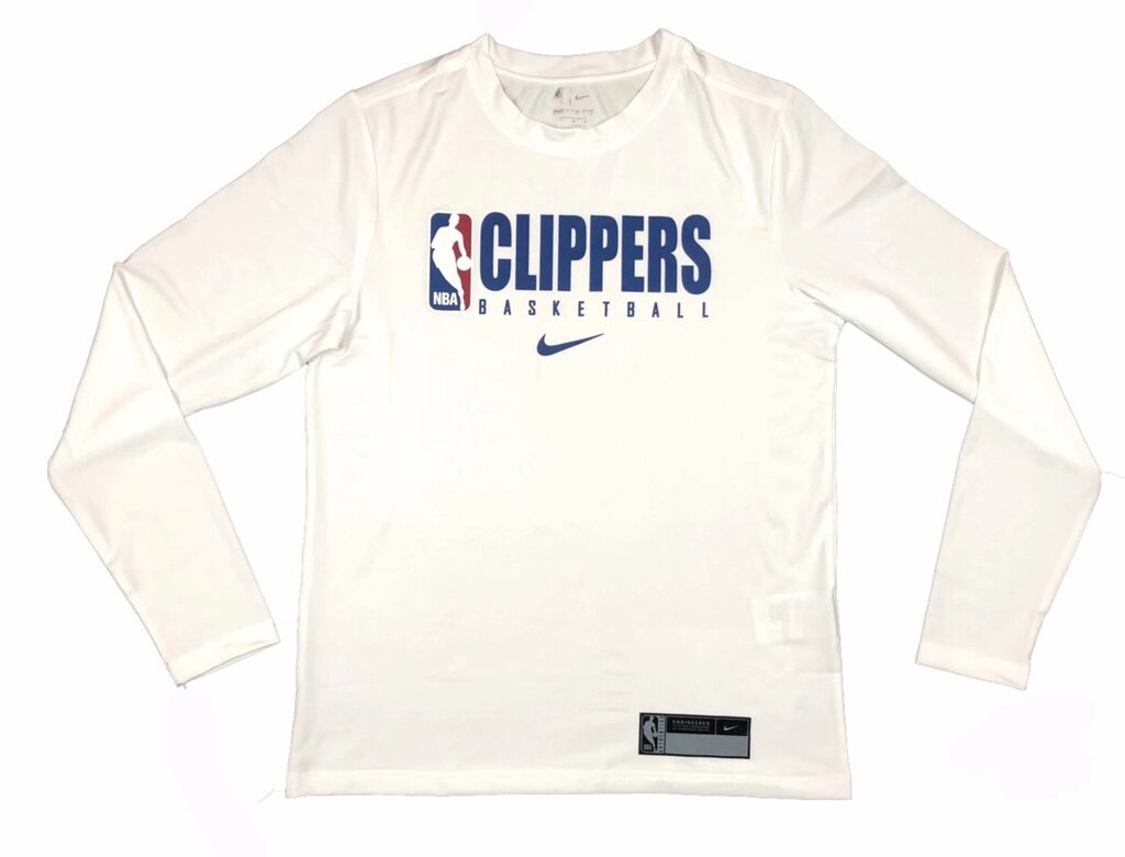Men's Los Angeles Clippers Nike White Practice Legend Performance Long Sleeve T-Shirt від компанії Basket Family - фото 1