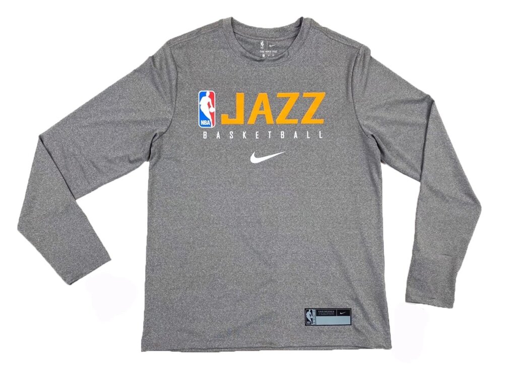 Men's Utah Jazz Nike Grey Practice Legend Performance Long Sleeve T-Shirt від компанії Basket Family - фото 1