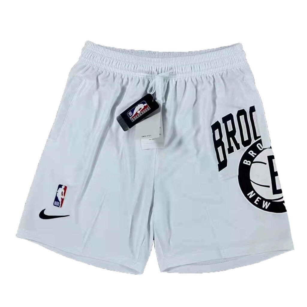 Молодіжні флісові шорти NBA Brooklyn Nets Nike Courtside White від компанії Basket Family - фото 1