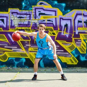 Баскетбольна форма 2022-23 Nike NBA Phoenix Suns №1 Devin Booker Blue Print в Одеській області от компании Basket Family