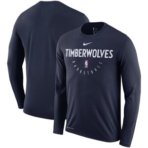 Men's Minnesota Timberwolves Nike White Practice Legend Performance Long Sleeve T-Shirt