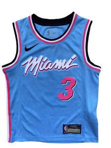 Дитячі баскетбольні джерсі Nike NBA клуб Miami Heat №3 Dwyane Wade Тайланд Blue