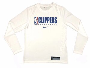 Men's Los Angeles Clippers Nike White Practice Legend Performance Long Sleeve T-Shirt