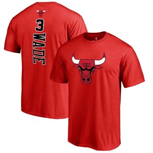 Футболки червоного кольору Chicago Bulls NBA №3 Dwyane Wade