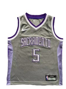 Дитячі баскетбольні джерсі Nike NBA клуб Sacramento Kings №5 De'Aaron Fox Тайланд Grey
