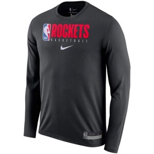 Men's Houston Rockets Nike Black Practice Legend Performance Long Sleeve T-Shirt