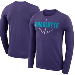 Men's Charlotte Hornets Jordan Practice Legend Performance Long Sleeve T-Shirt