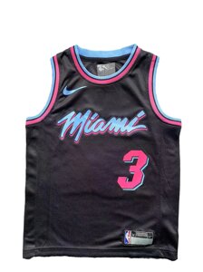 Дитячі баскетбольні джерсі Nike NBA клуб Miami Heat №3 Dwyane Wade Тайланд Black
