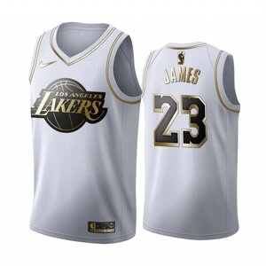 Баскетбольна джерсі Nike Los Angeles Lakers №23 LeBron James Golden Edition White