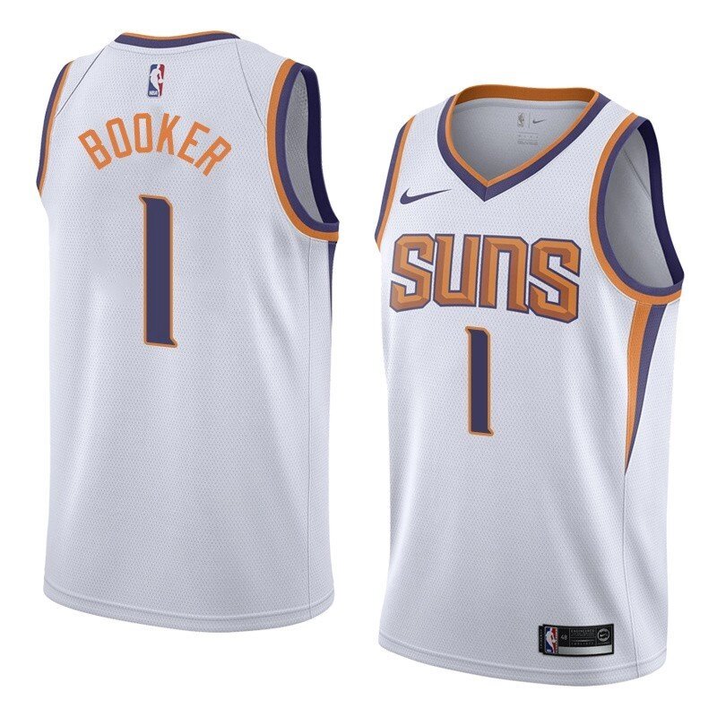 Баскетбольна джерсі Nike NBA Phoenix Suns №1 Devin Booker біла - доставка