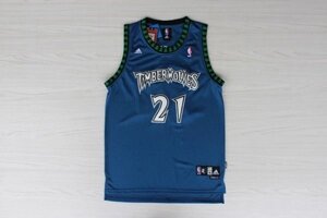 Баскетбольна майка Adidas NBA Minnesota Timberwolves Kevin Garnett № 21 світло синя ретро