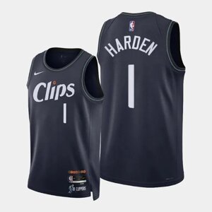 Баскетбольна форма Nike 2023-2024 Los Angeles Clippers №1 James Harden Black Print