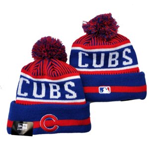 В'язані зимові шапки з логотипами MLB Chicago Cubs