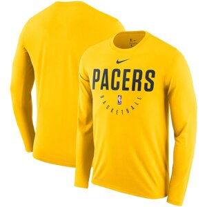 Men's Indiana Pacers Nike White Practice Legend Performance Long Sleeve T-Shirt