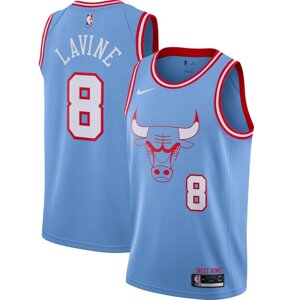 Баскетбольна джерсі Nike NBA Chicago Bulls №8 Zach Lavine блакитна