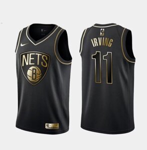 Баскетбольна джерсі Nike NBA Brooklyn Nets №11 Kyrie Irving Gold-Black print