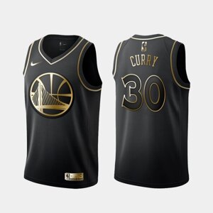 Баскетбольна джерсі NBA 2021 Golden State Warriors Nike №30 Steph Curry Black-Gold Print