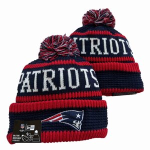 В'язані зимові шапки з логотипами NFL New England Patriots