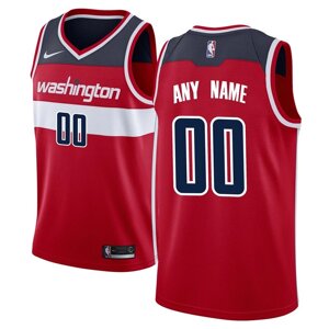 Баскетбольна джерсі Nike NBA 2021 Washington Wizards №00 Any Name червона print