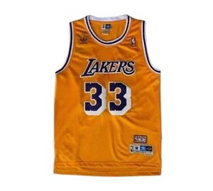 Баскетбольна джерсі NBA Los Angeles Lakers №33 Kareem Abdul-Jabbar Yellow
