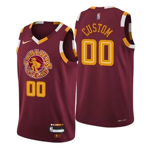 Баскетбольна джерси Nike NBA Cleveland Cavaliers №00 Custom бордовий print