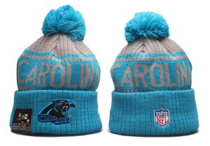 В'язані зимові шапки з логотипами NFL Carolina Panthers