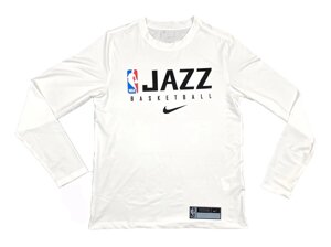Men's Utah Jazz Nike White Practice Legend Performance Long Sleeve T-Shirt