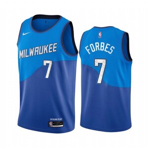 Баскетбольна джерсі Nike Bucks №7 Брін Форбс синя print