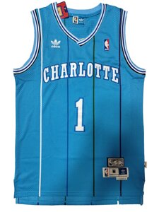 Баскетбольна джерсі Adidas 2021 NBA Charlotte Hornets №1 Muggsy Bogues Blue