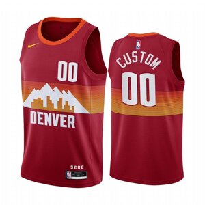 Баскетбольна джерсі дві тисячі двадцять одна Nike NBA Denver Nuggets №00 Custom City Edition червона print