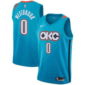 Баскетбольна джерсі Nike NBA OKC №0 Russell Westbrook блакитна