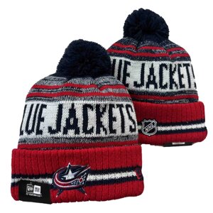 В'язані зимові шапки з логотипами NHL Columbus Blue Jackets