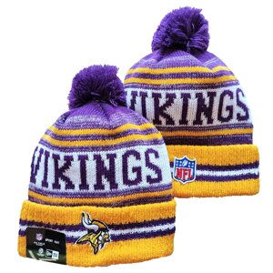 В'язані зимові шапки з логотипами NFL Minnesota Vikings