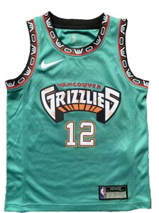 Дитячі баскетбольні джерсі Nike NBA клуб Memphis Grizzlies №12 Ja Morant Blue Тайланд Green