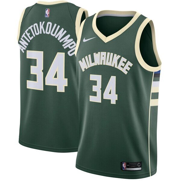 Баскетбольна форма Nike NBA Milwaukee Bucks №34 Giannis Antetokounmpo Green - опис