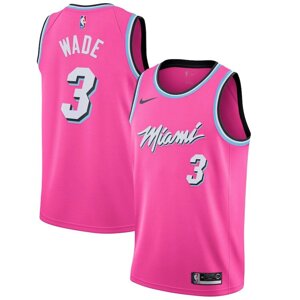 Баскетбольна форма Nike NBA Miami Heat №3 Dwyane Wade рожева