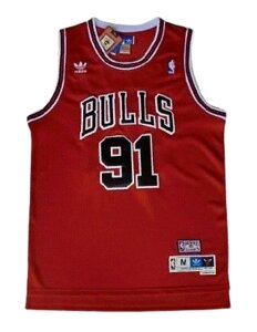 Баскетбольна джерсі NBA Chicago Bulls №91 Dennis Rodman червона