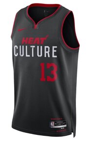 Баскетбольна форма Nike 2023-2024 NBA Miami Heat №13 Bam Adebayo Black Print