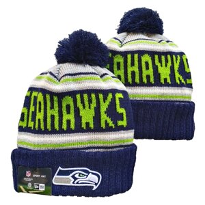 В'язані зимові шапки з логотипами NFL Seattle Seahawks