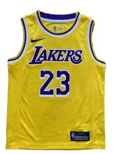 Дитячі баскетбольні джерсі Nike NBA клуб Los Angeles Lakers №23 LeBron James Тайланд Yellow