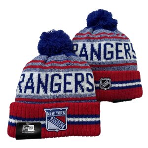 В'язані зимові шапки з логотипами NHL New York Rangers