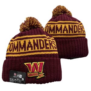 В'язані зимові шапки з логотипами NFL Washington Commanders